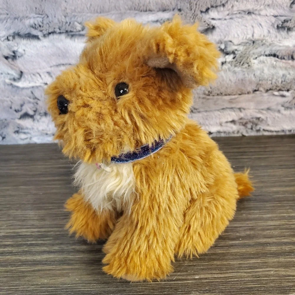 Doll Pet Shaggy Brown Plush Dog 6.5